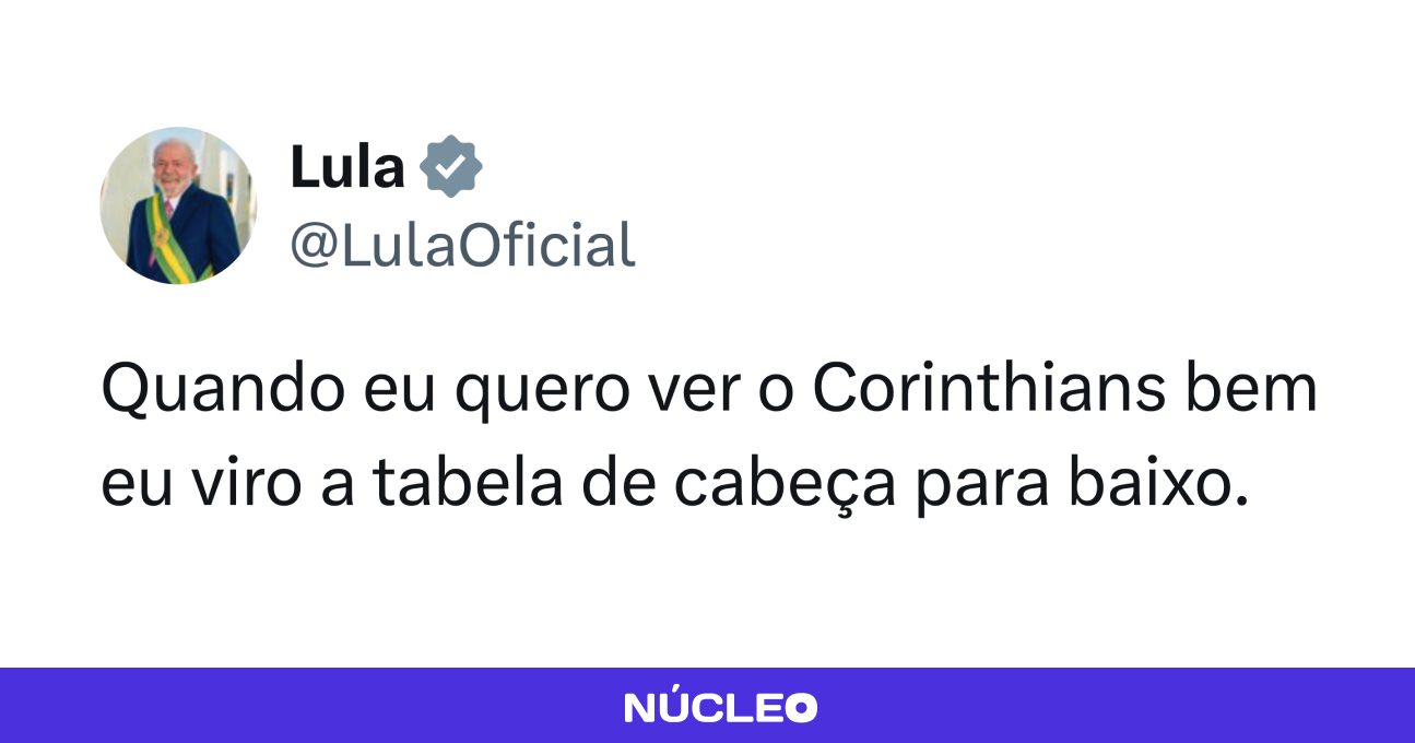 O pessoal tem achado as twittadas do Lula meio paia