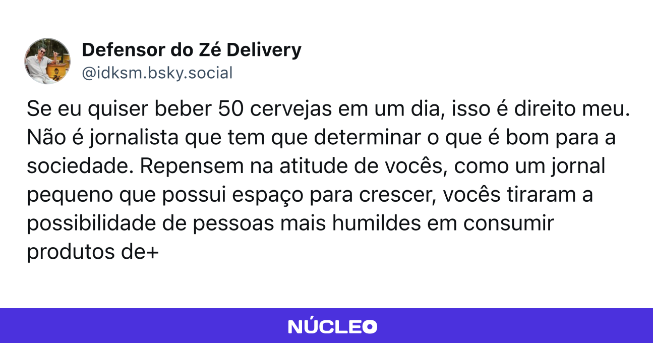 '50 cervejas': reportagem do Núcleo gera um dos primeiros memes copypasta no Bluesky